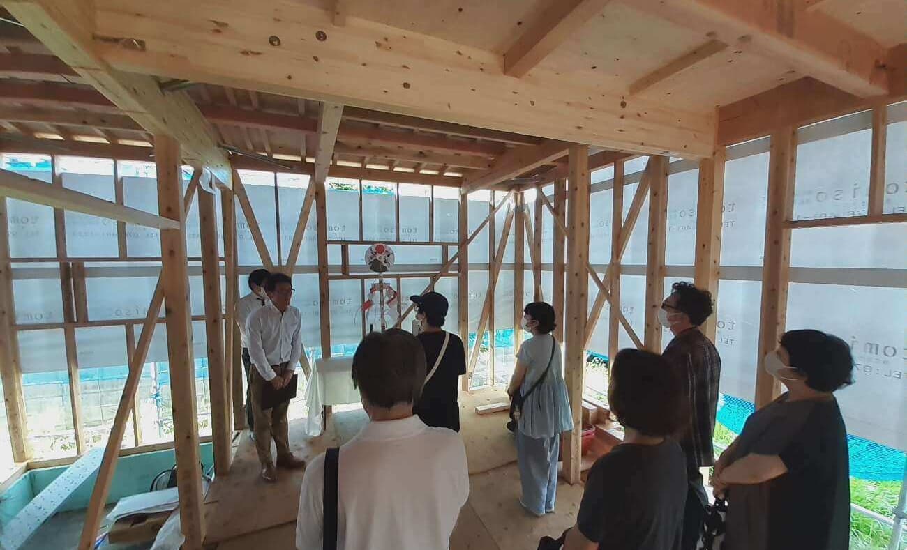 トミソー 上棟式の様子